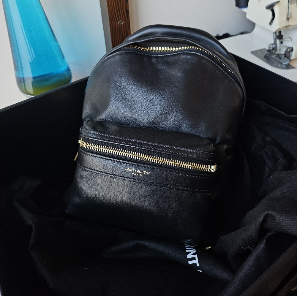 Saint Laurent City Toy Black Backpack